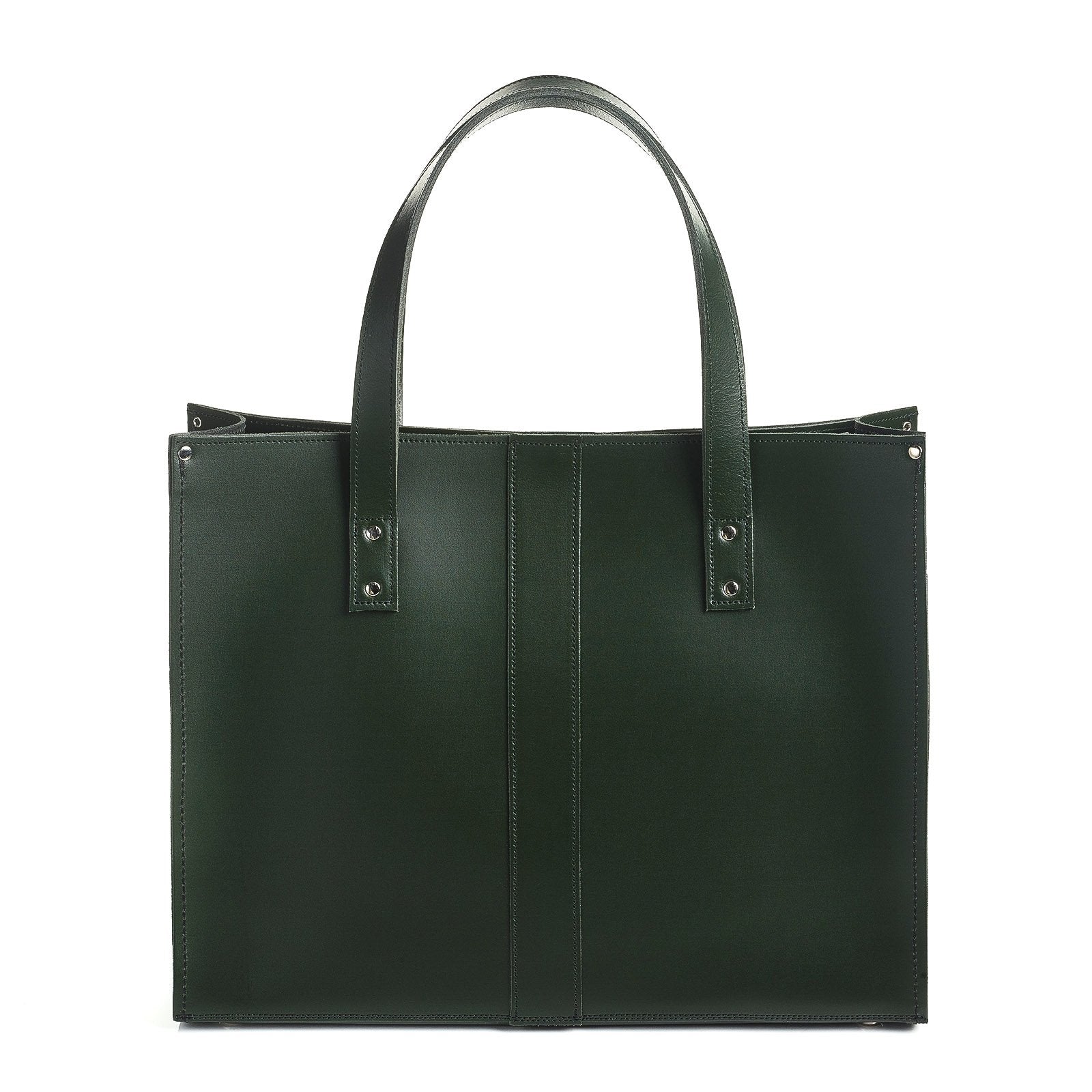 Handmade Leather Shopper - Ivy Green