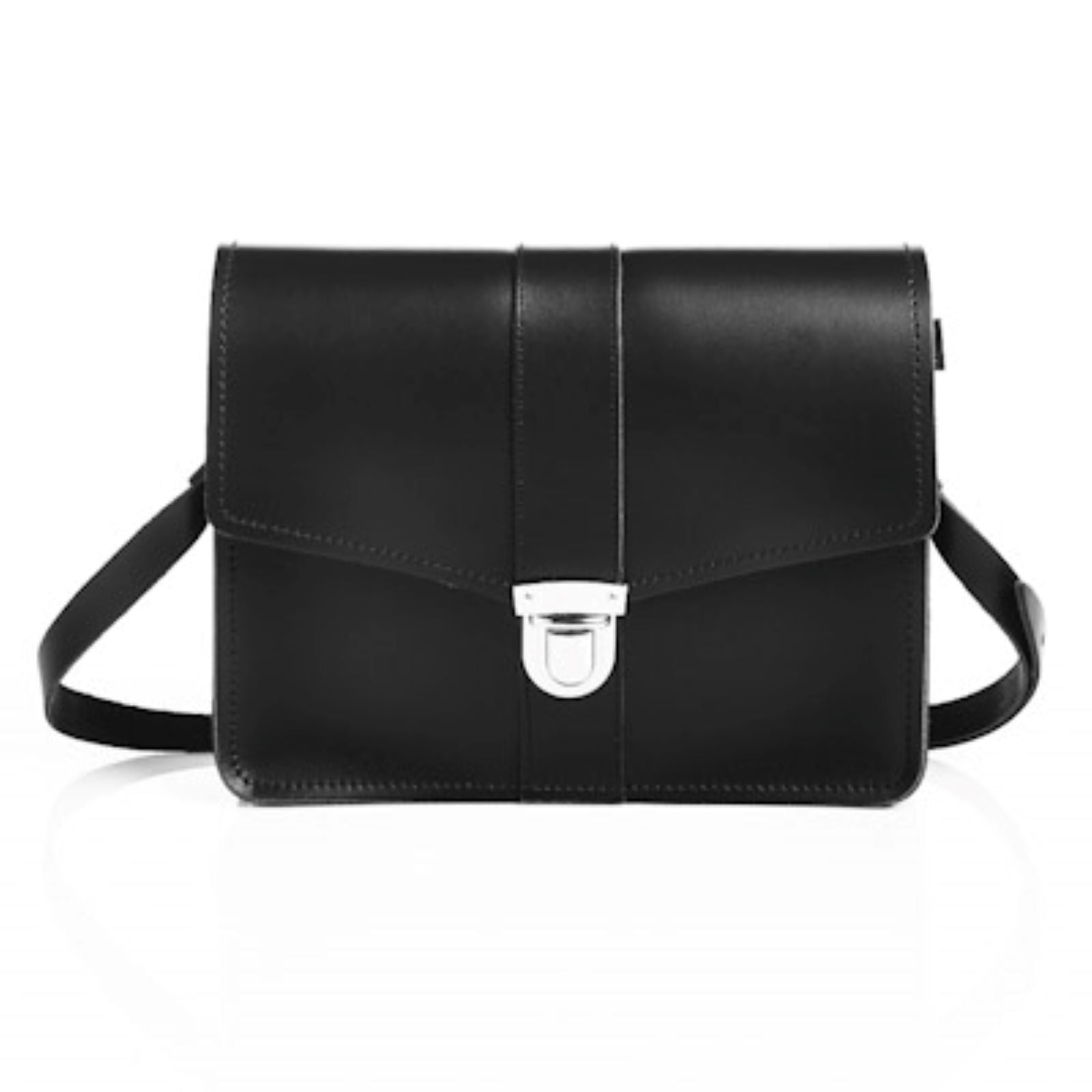 Leather Shoulder Bag - Black