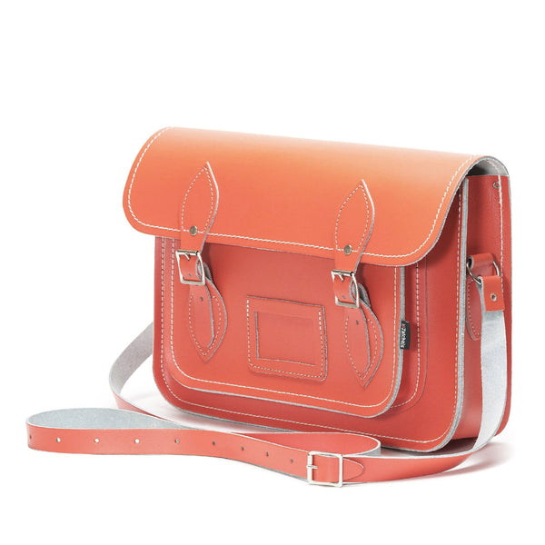 Leather satchel Milly Orange in Leather - 26737984