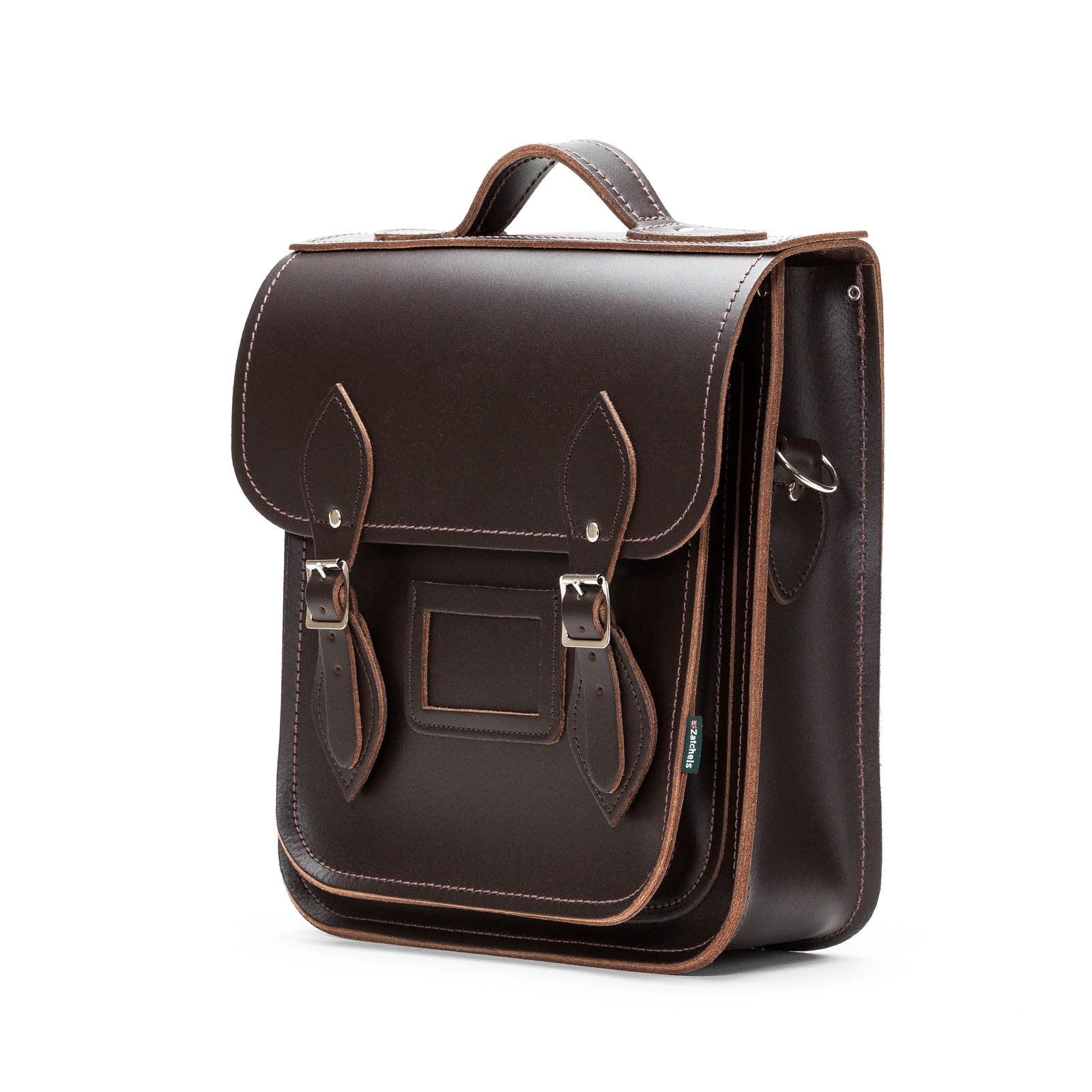 Backpack leather rustic messenger bag brown bags