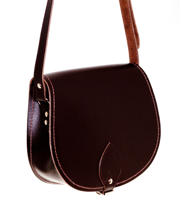 Zatchels Handmade Leather Barrel Bag - Chestnut - Small Unisex One Size