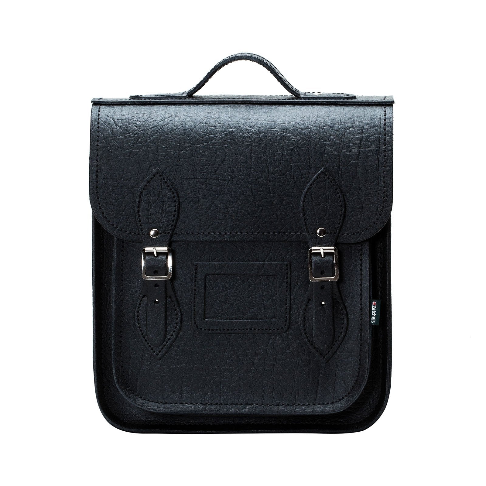 Handmade Leather City Backpack - Black Executive - Small