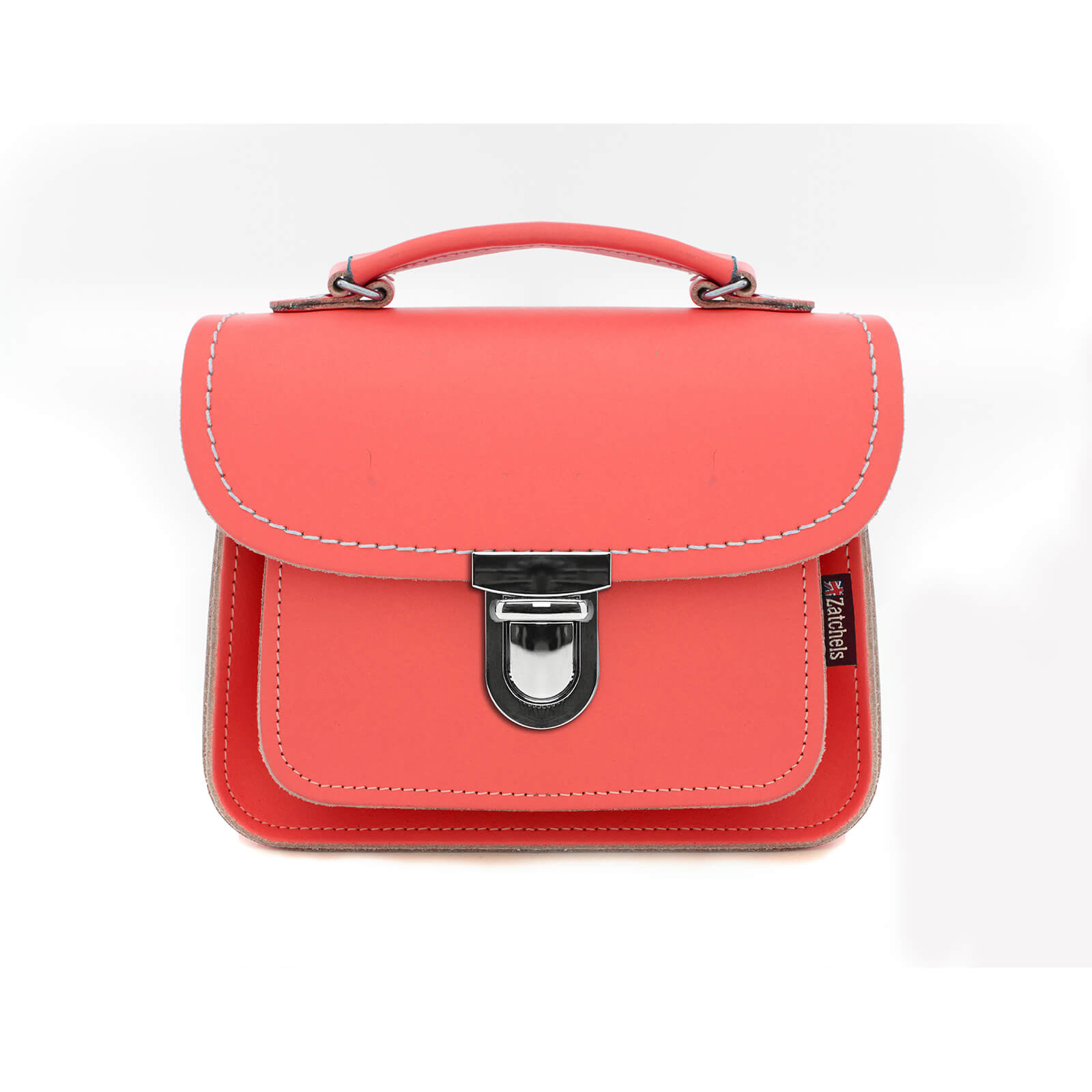 Luna Handmade Leather Bag - Coral