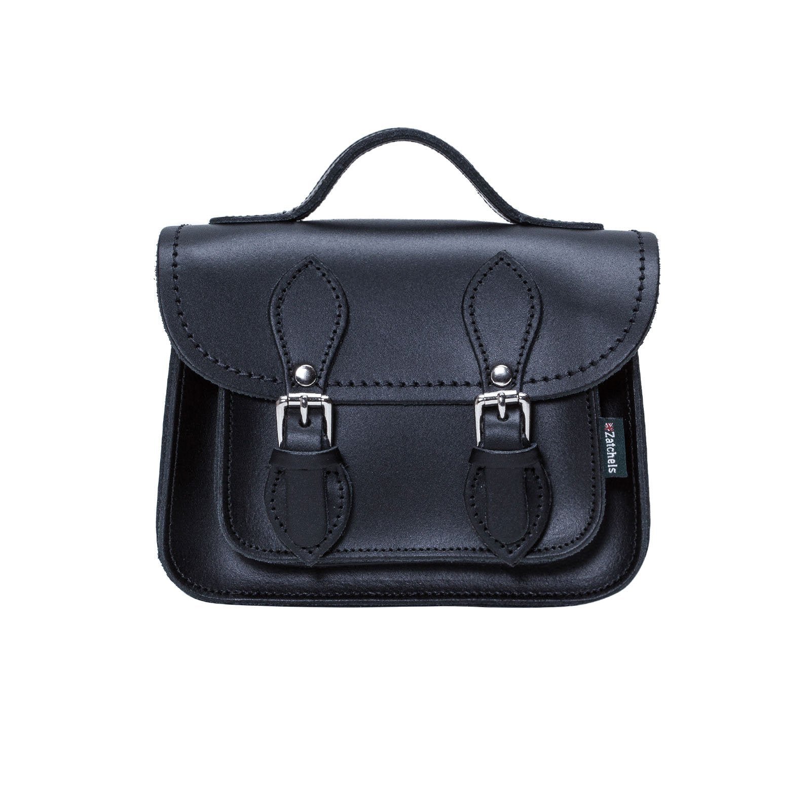 Handmade Leather Micro Satchel - Navy - Plus