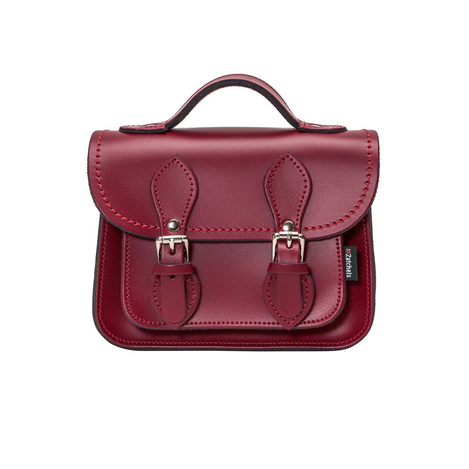 Handmade Leather Micro Satchel - Oxblood - Plus