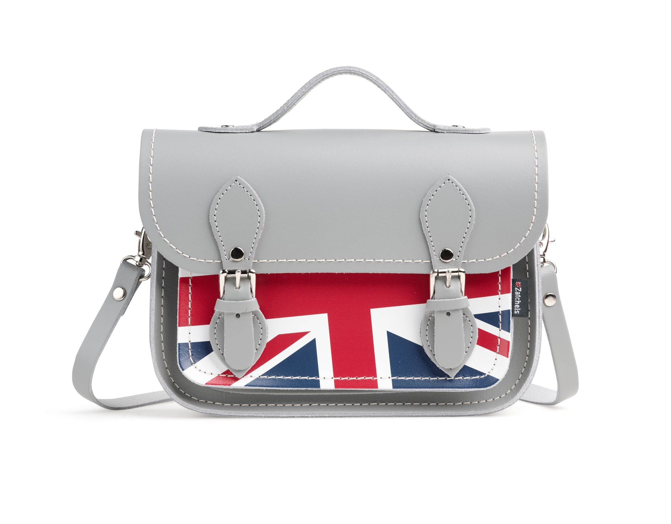 Union Jack Midi Satchel - Ghost Grey