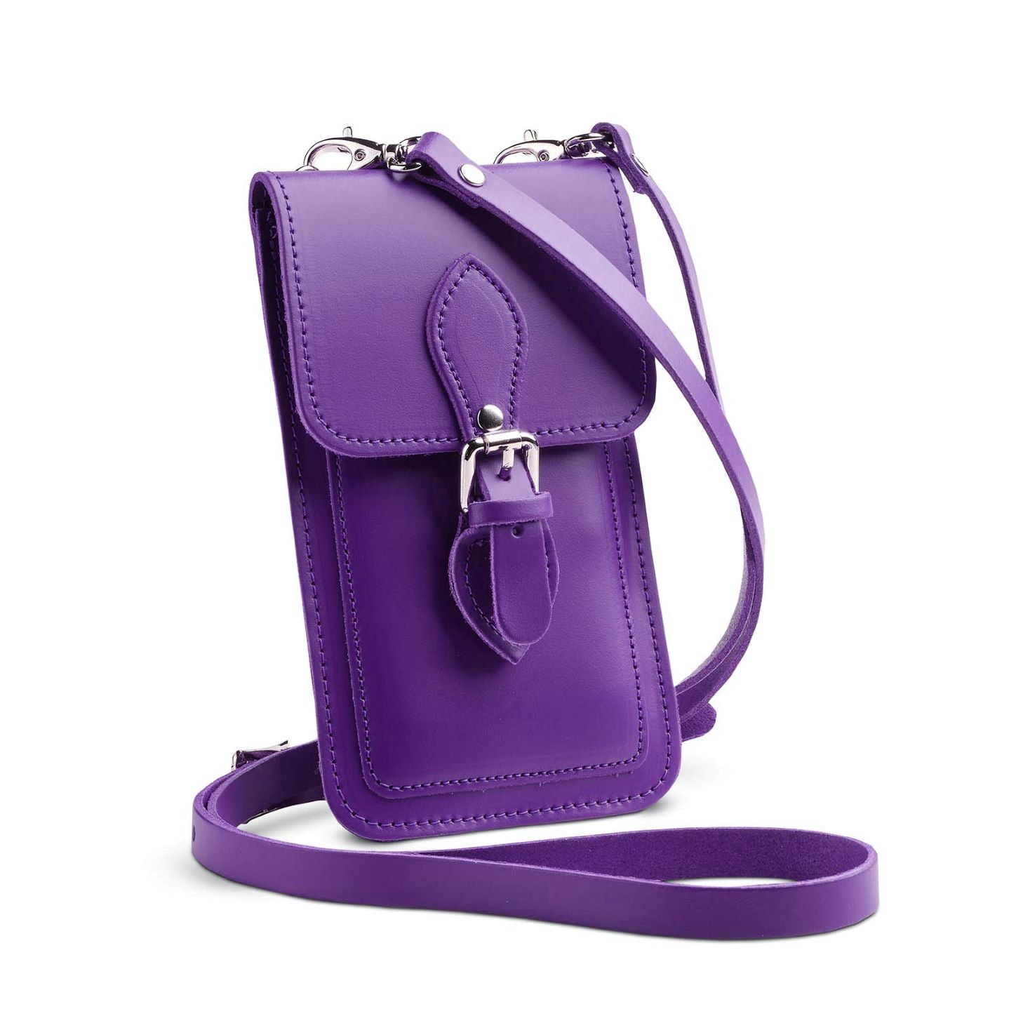Handmade Leather Mobile Phone Pouch Plus - Purple - Plus