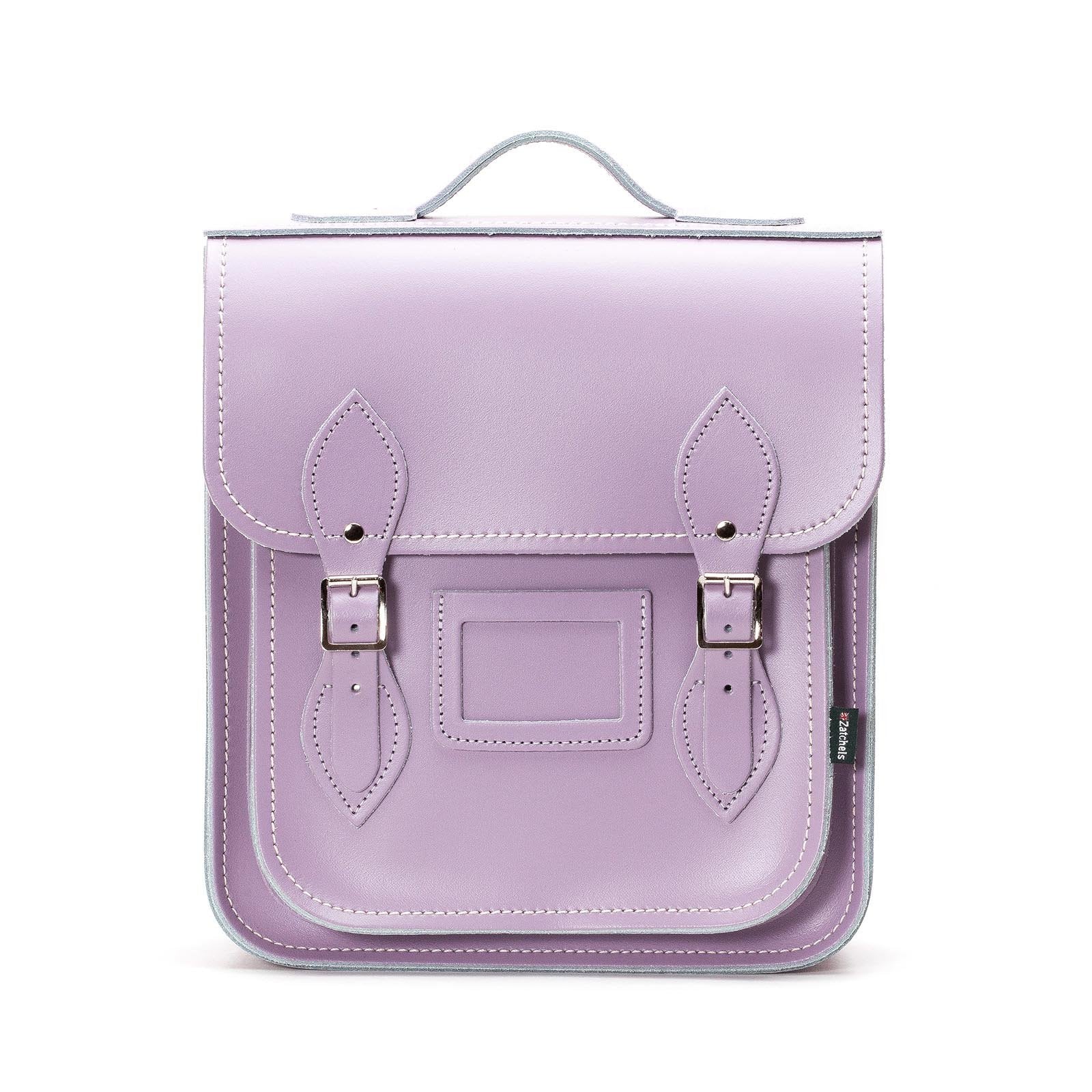 Handmade Leather City Backpack - Pastel Violet - Small