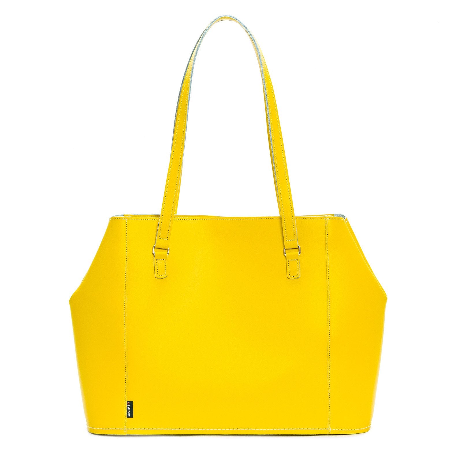 Leather Tote Bag - Pastel Daffodil Yellow