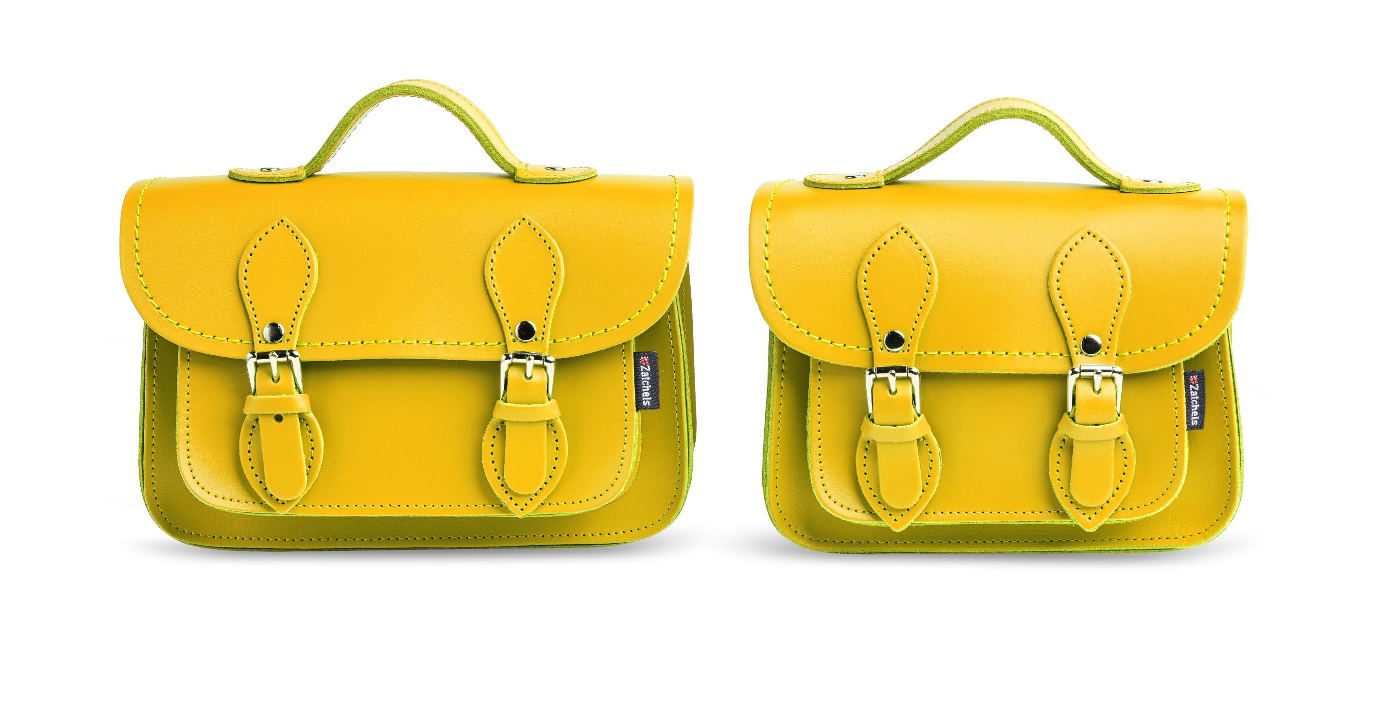 Handmade Leather Micro Satchel - Pastel Daffodil Yellow - Plus