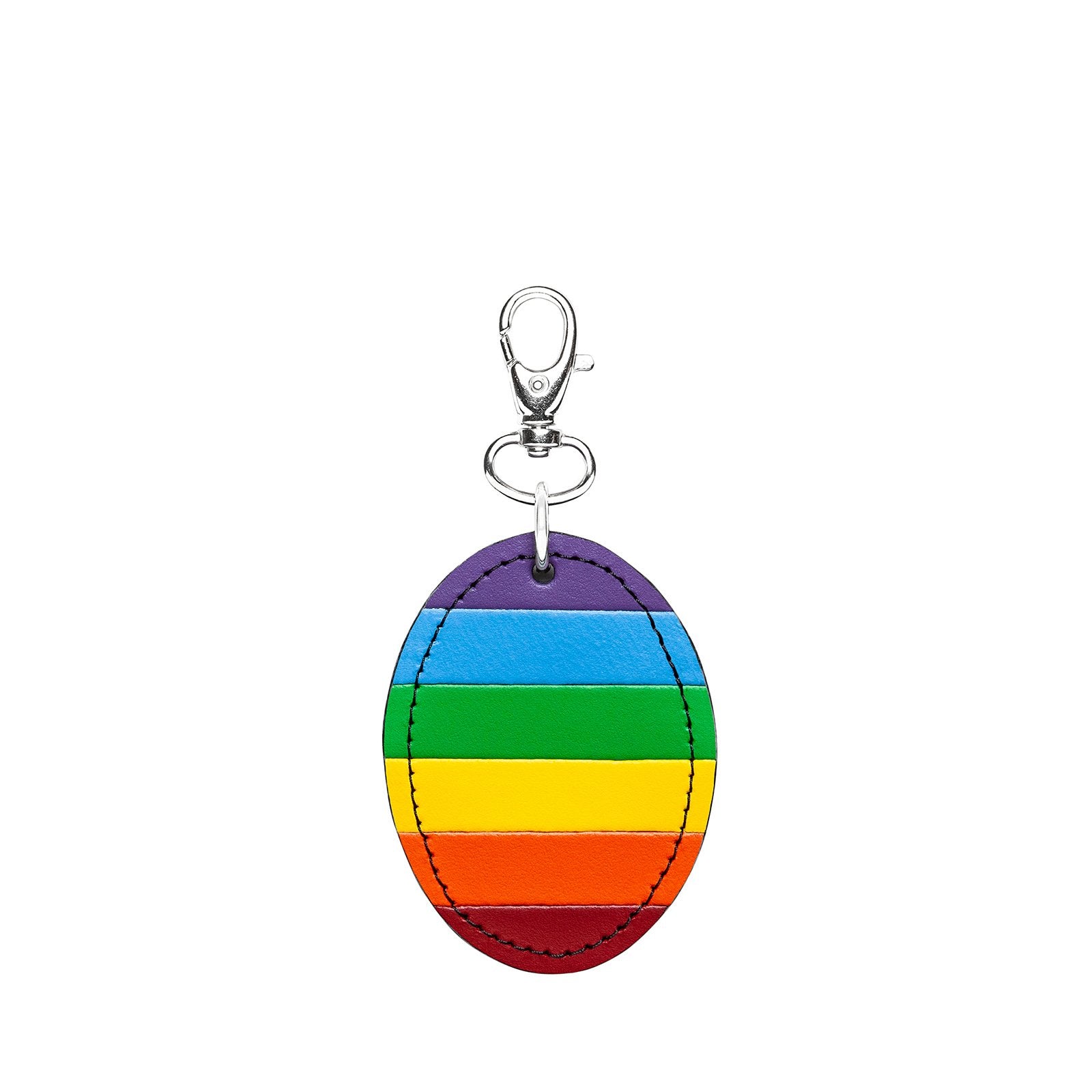 Oval Leather Bag Charm Pride