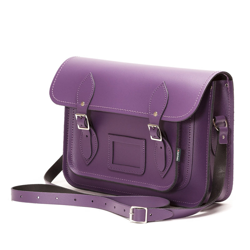 Zatchels Purple Handmade Leather Satchel | 4 Sizes