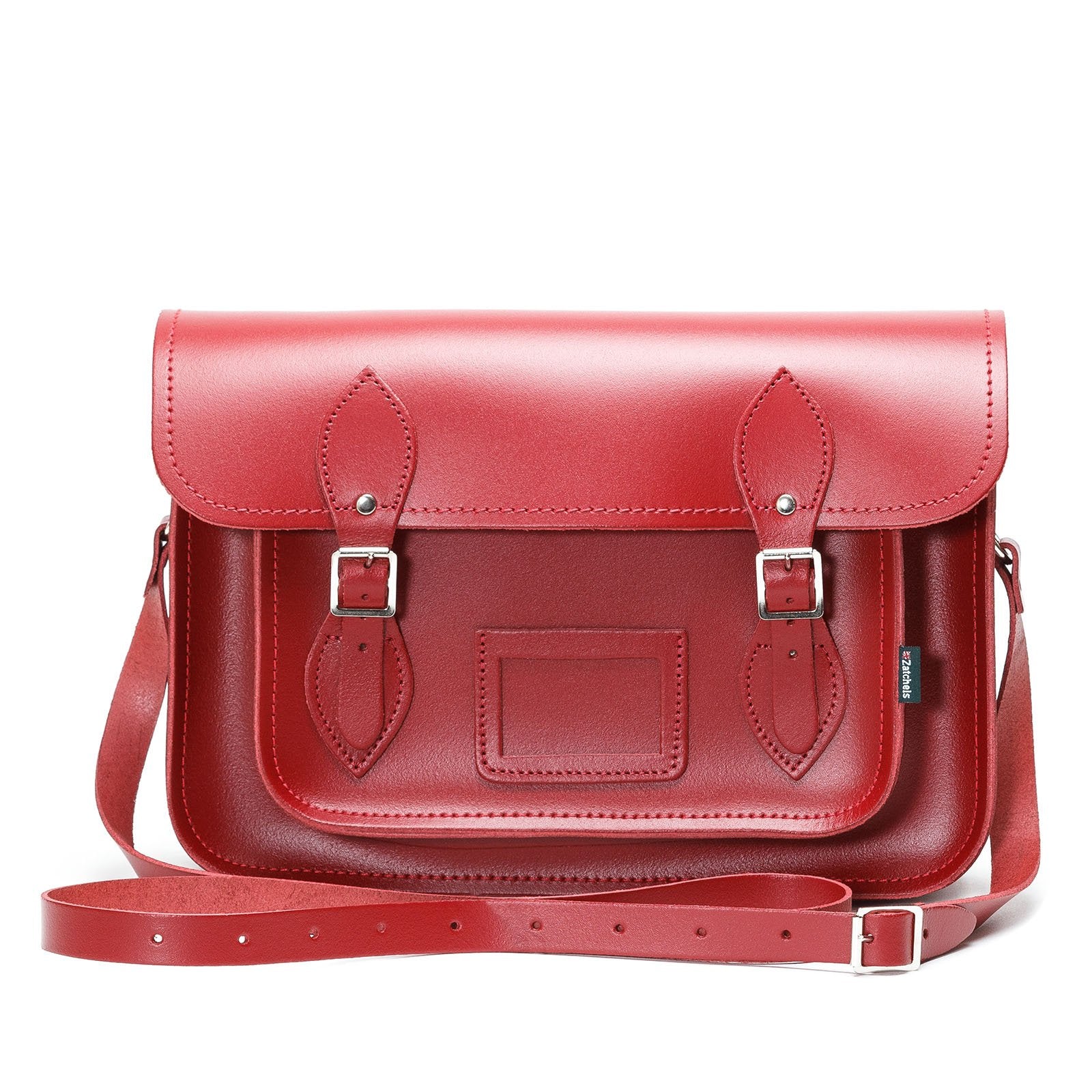 Zatchels Bright Red Handmade Leather Satchel | 4 Sizes