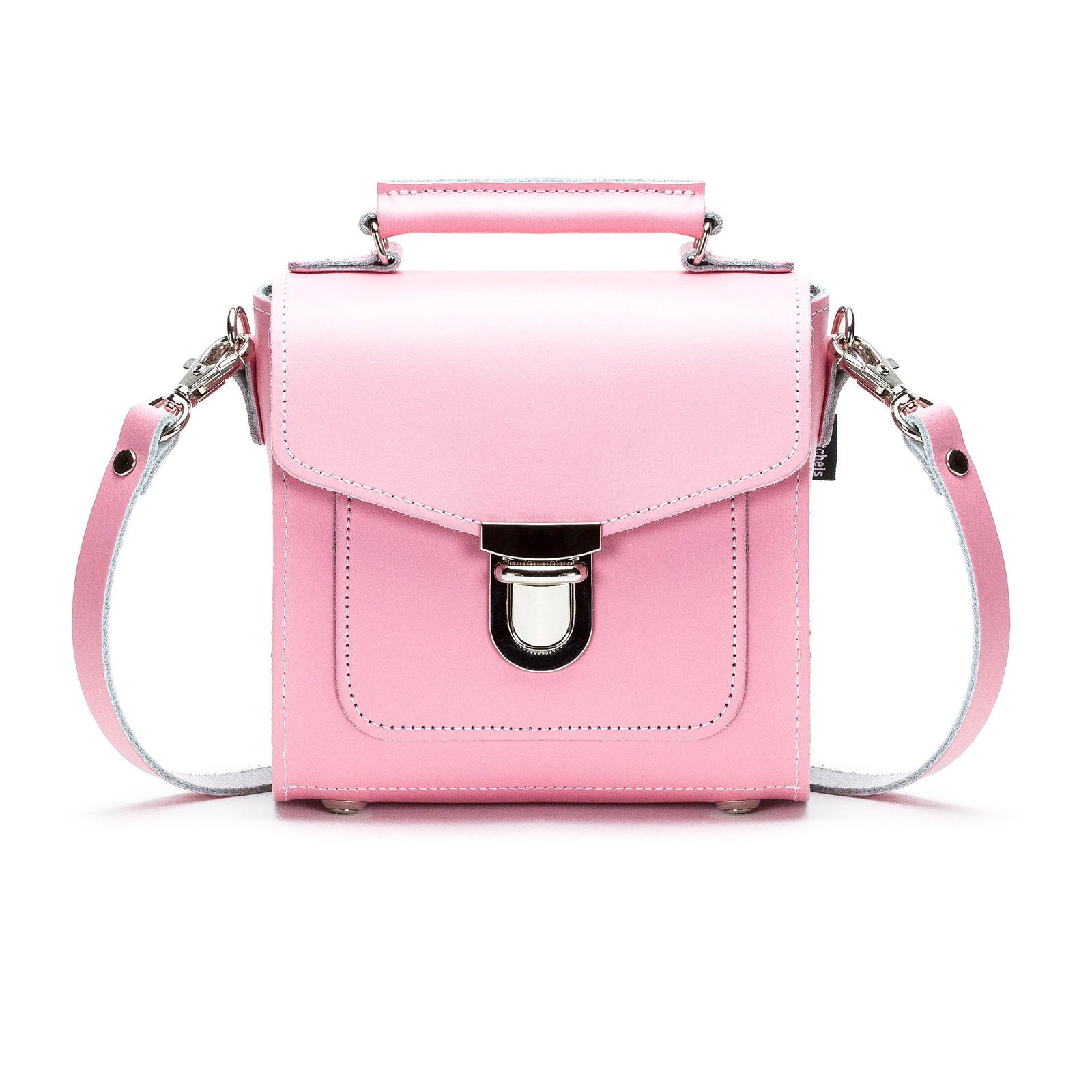 Handmade Leather Sugarcube Handbag - Pastel Pink - Grande