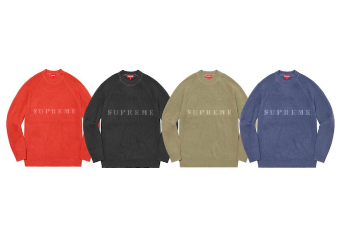 supreme stone washed sweater