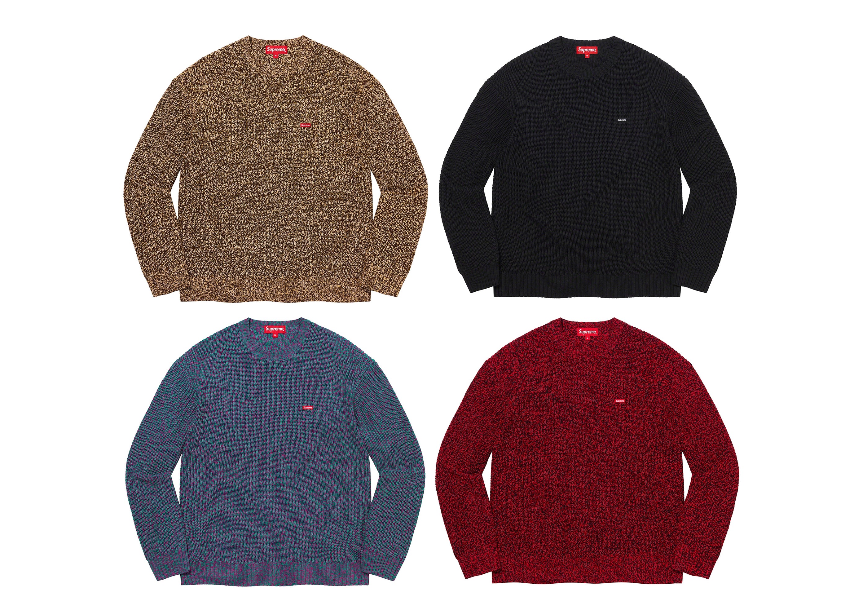 Supreme Melange Rib Knit Sweater Red XL - ニット/セーター