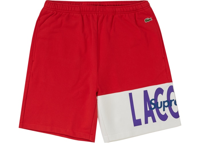 lacoste panel shorts