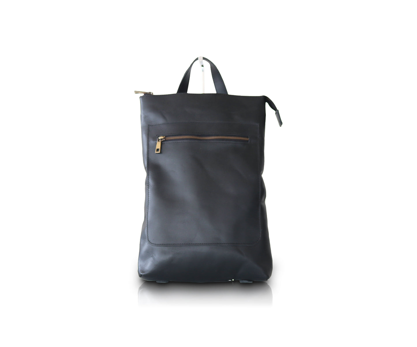 Calfnero Men's Genuine Leather Backpack (318-Black) – www.calfnero.in