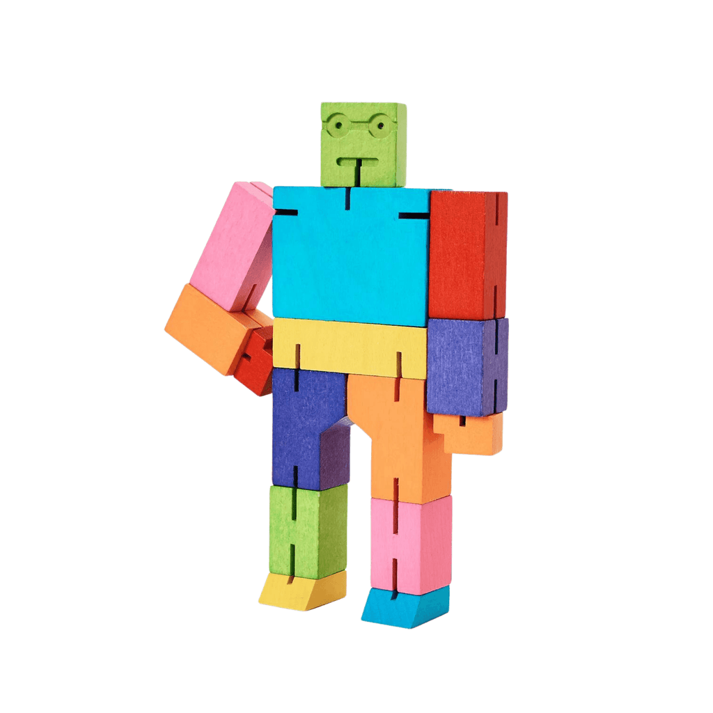 Colorful Wooden Cubebot &verbar; Large