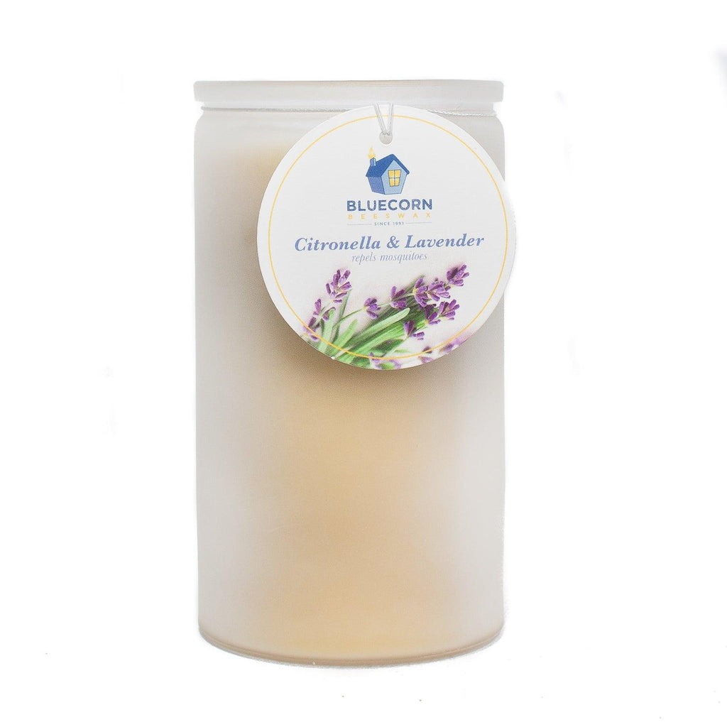 Clearance - Citronella-Lavender - Recycled Heavy Glass Candle - 16oz