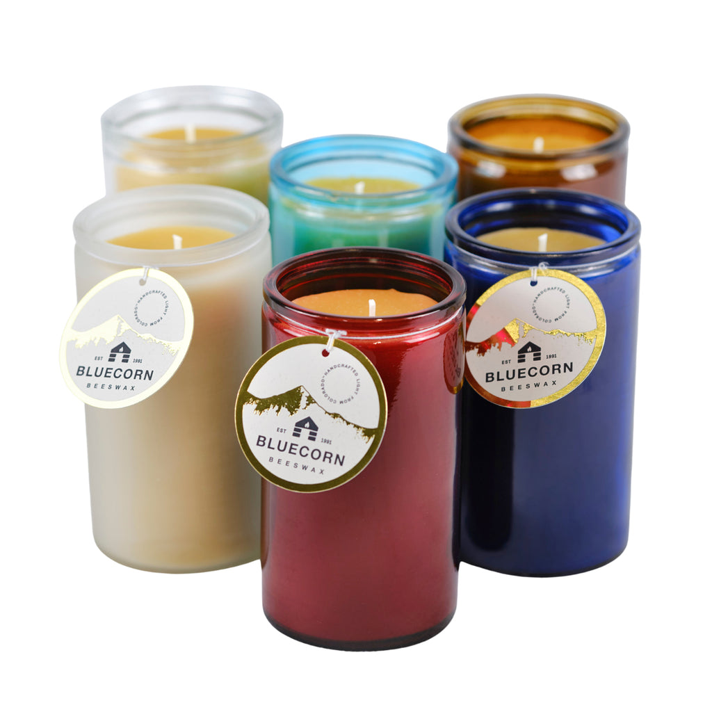 Pure Beeswax - Recycled Heavy Glass Candle - 16oz - Clearance