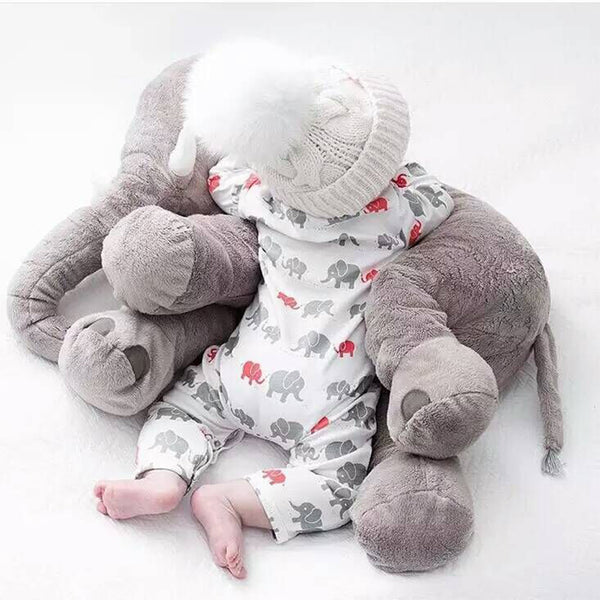 baby and elephant pillow