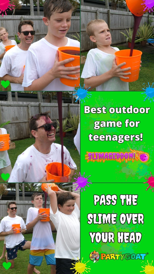 Best outdoor teenage game pass the water overhead