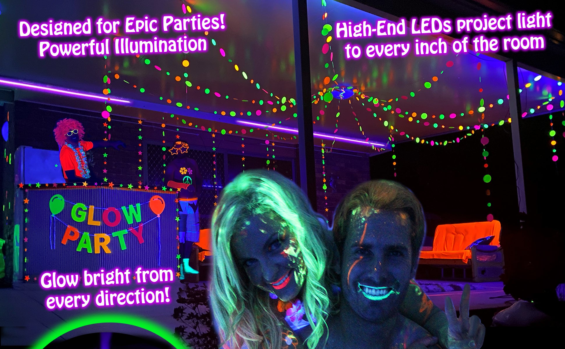 Best black lights for large rooms UV light party