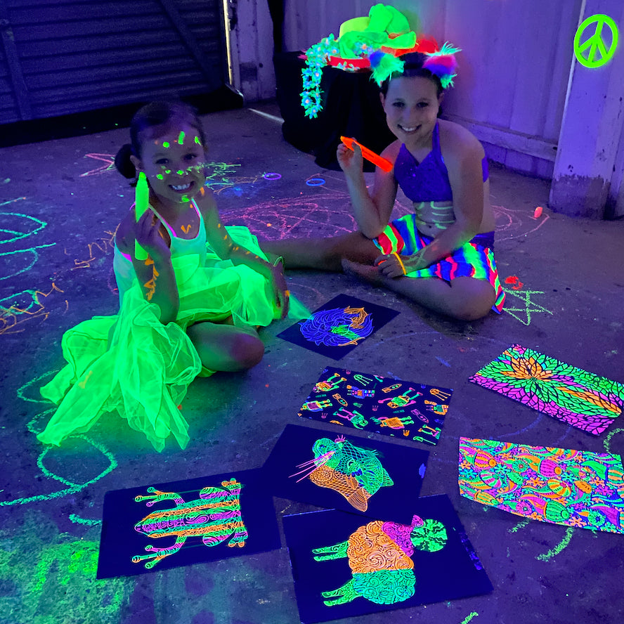 black light paint party