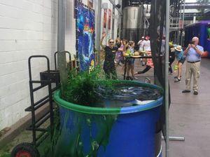 How can I fill a dunk tank with slime