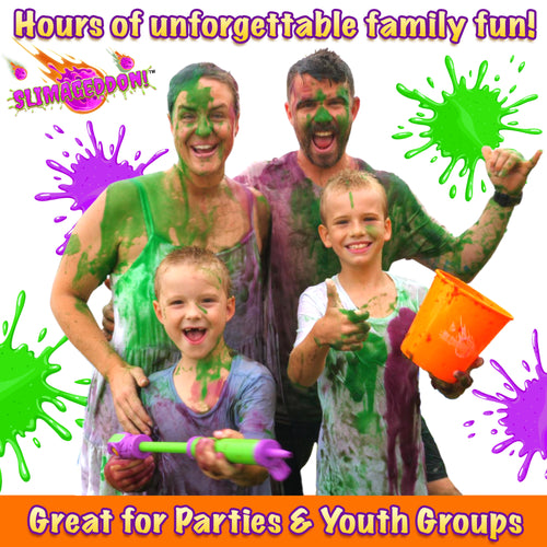 slimageddon family yard games for kids and adults slime themed party games