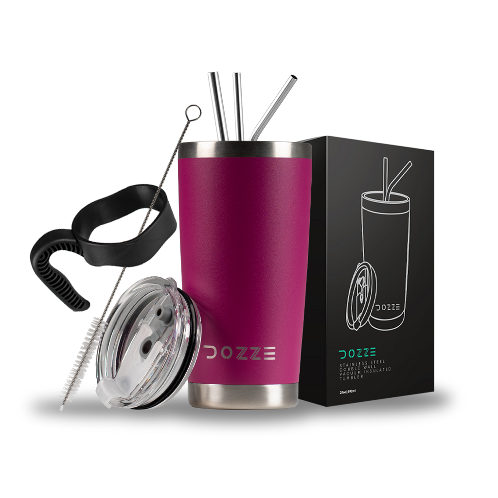 Lavender Stainless Steel 18oz Tumbler with Purple Jacket & Screw