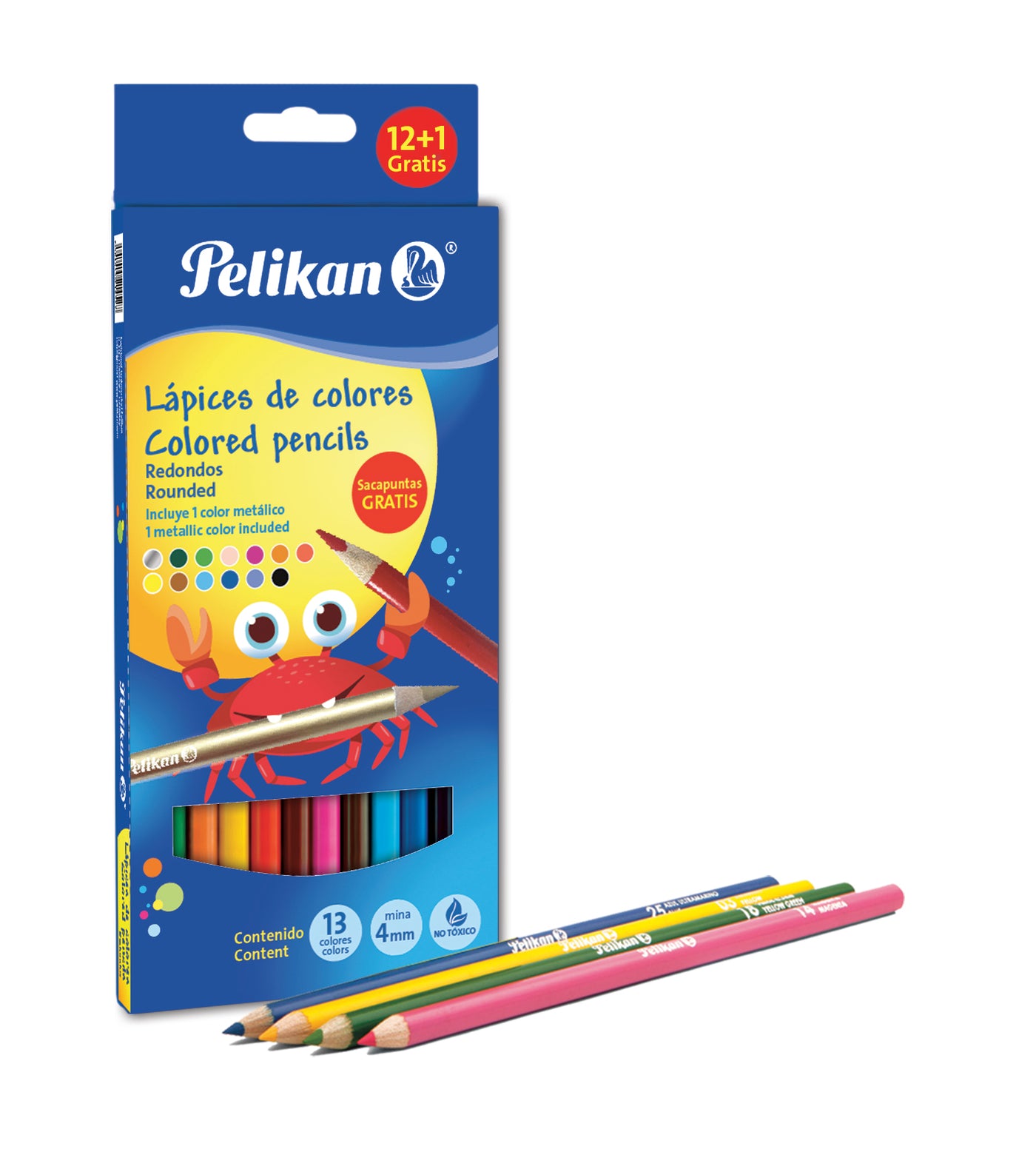 Colores Pelikan redondos con 13 piezas – Alva Papelería