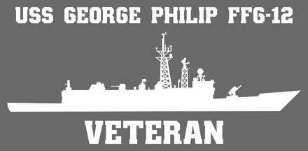 Shop for your White USS George Philip FFG-12 sticker/decal at Arizona Black Mesa.