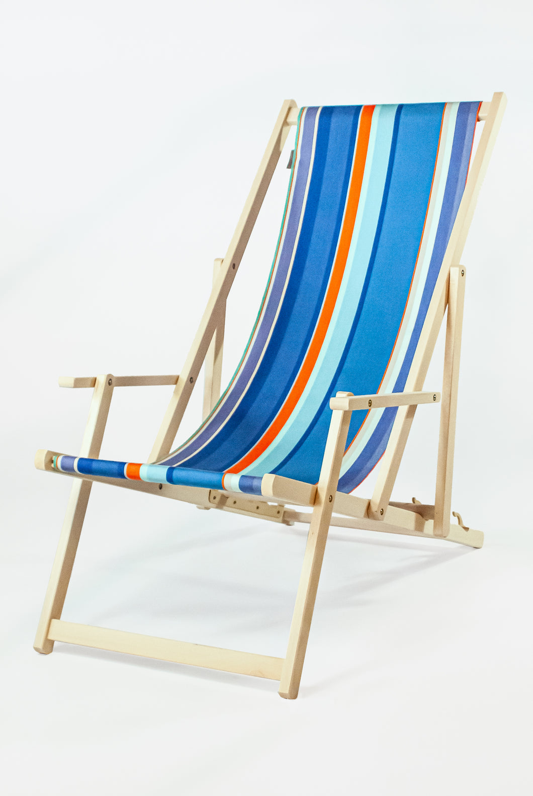 Feest blad Publiciteit strandstoel met armleuning en blauwe outdoor loper - kleurmeester.nl –  Kleurmeester.nl