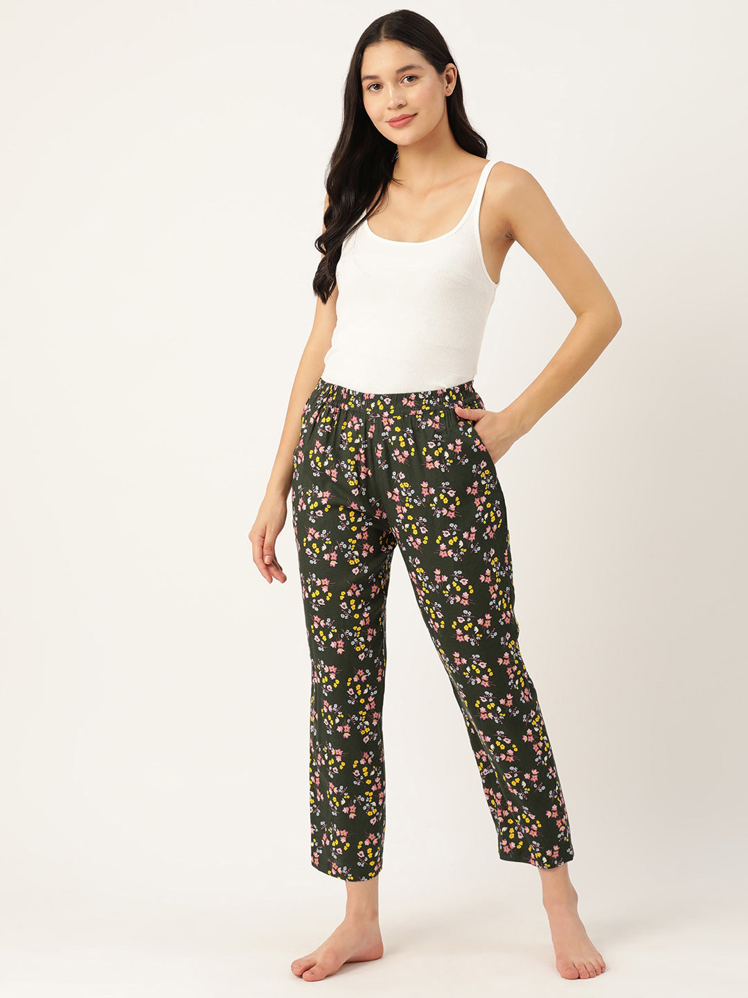 Women Pure Cotton Printed Lounge Pants