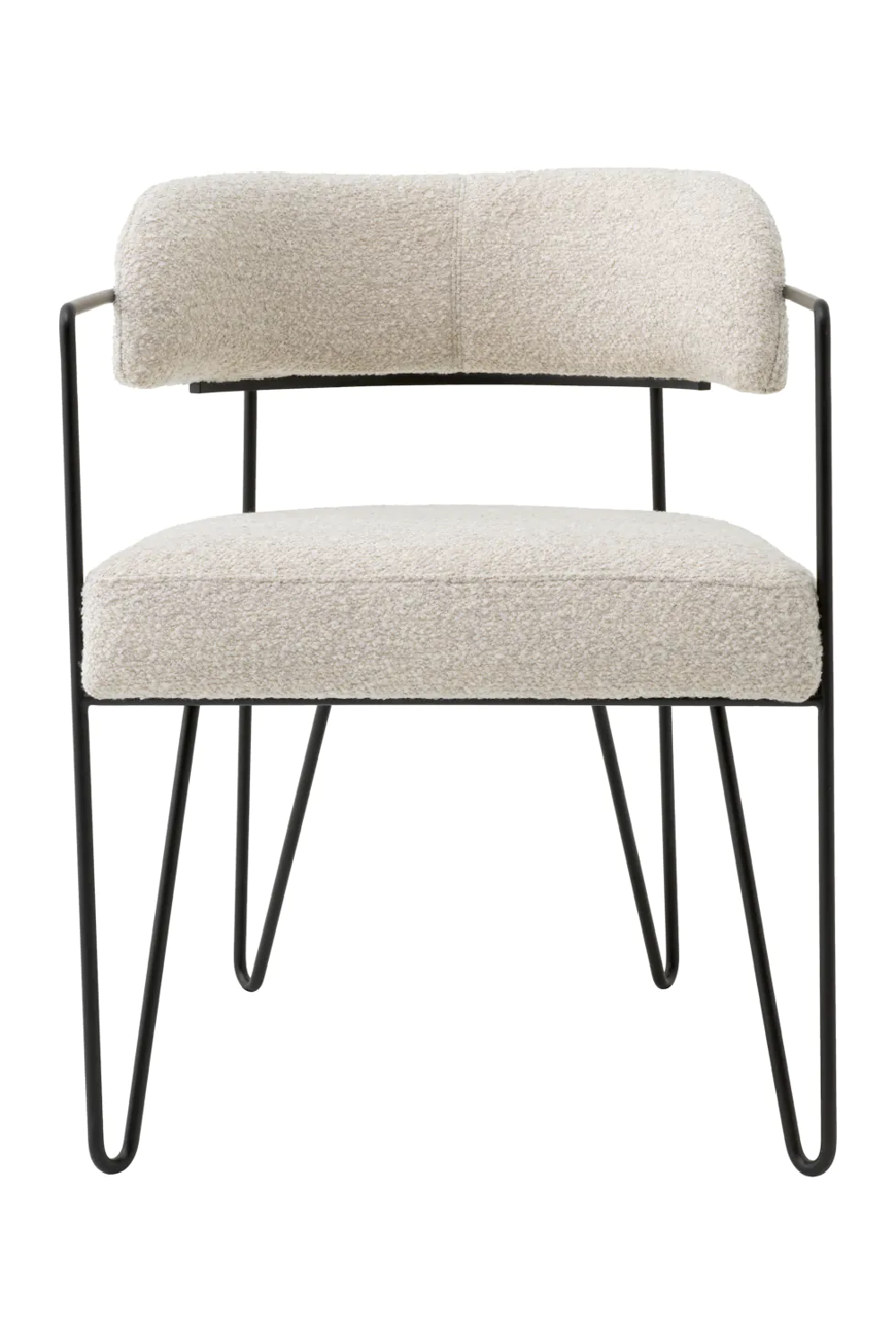 Image of Bouclé White Dining Chair | Eichholtz Giuseppe