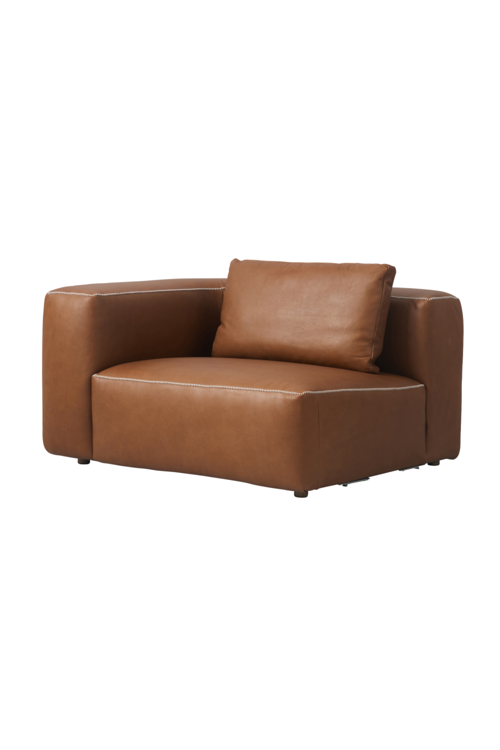 Brown Leather Modern Sectional Sofa | Andrew Martin Joshua