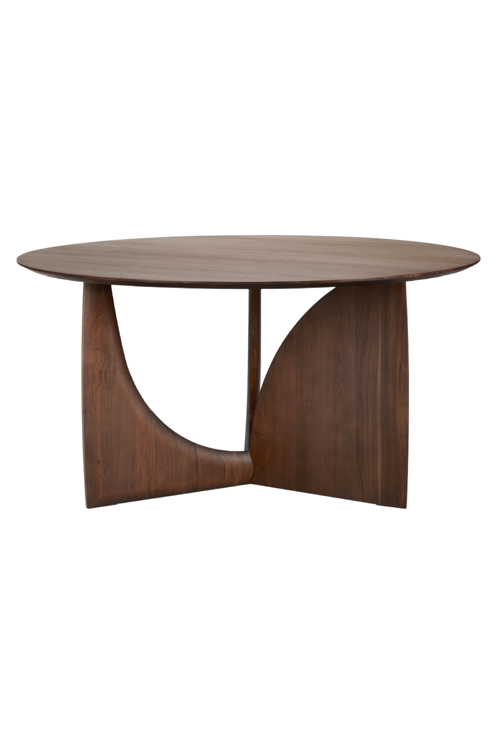 Image of Brown Teak Dining Table | Ethnicraft Geometric