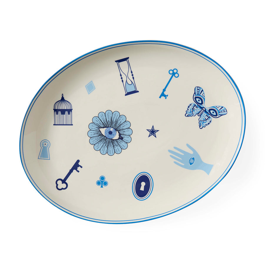 Jonathan Adler Druggist Printed Porcelain Serving Platter