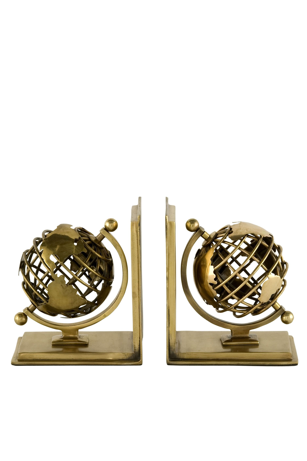 Brass Bookend (Set of 2) Eichholtz Globe Eichholtz - OROA