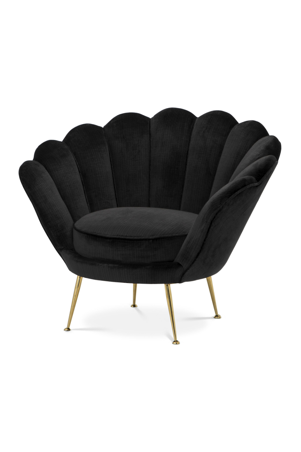 Black Scalloped Accent Chair Eichholtz Trapezium Eichholtz - OROA