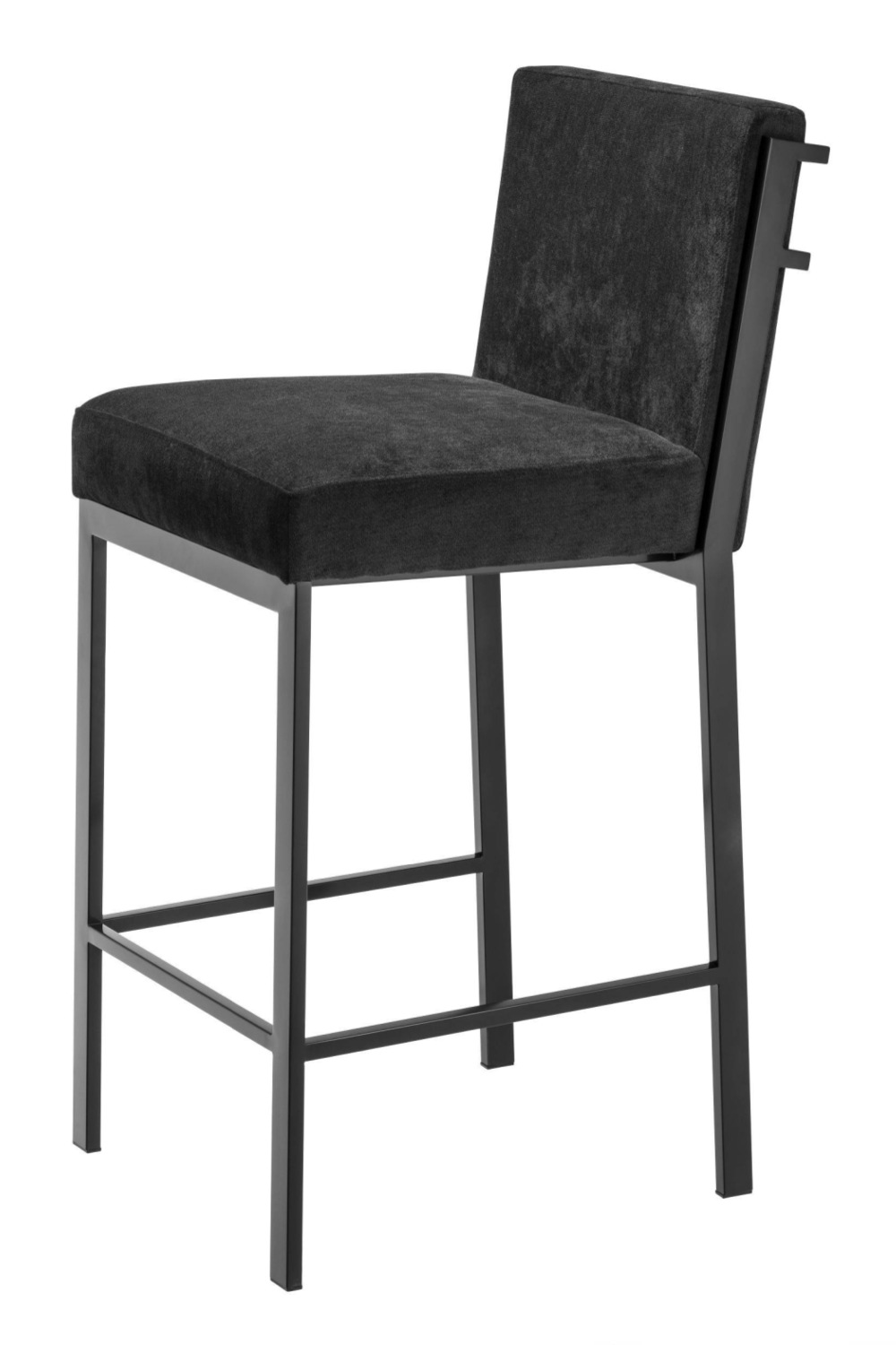 Image of Bronze Black Velvet Counter Stool | Eichholtz Scott