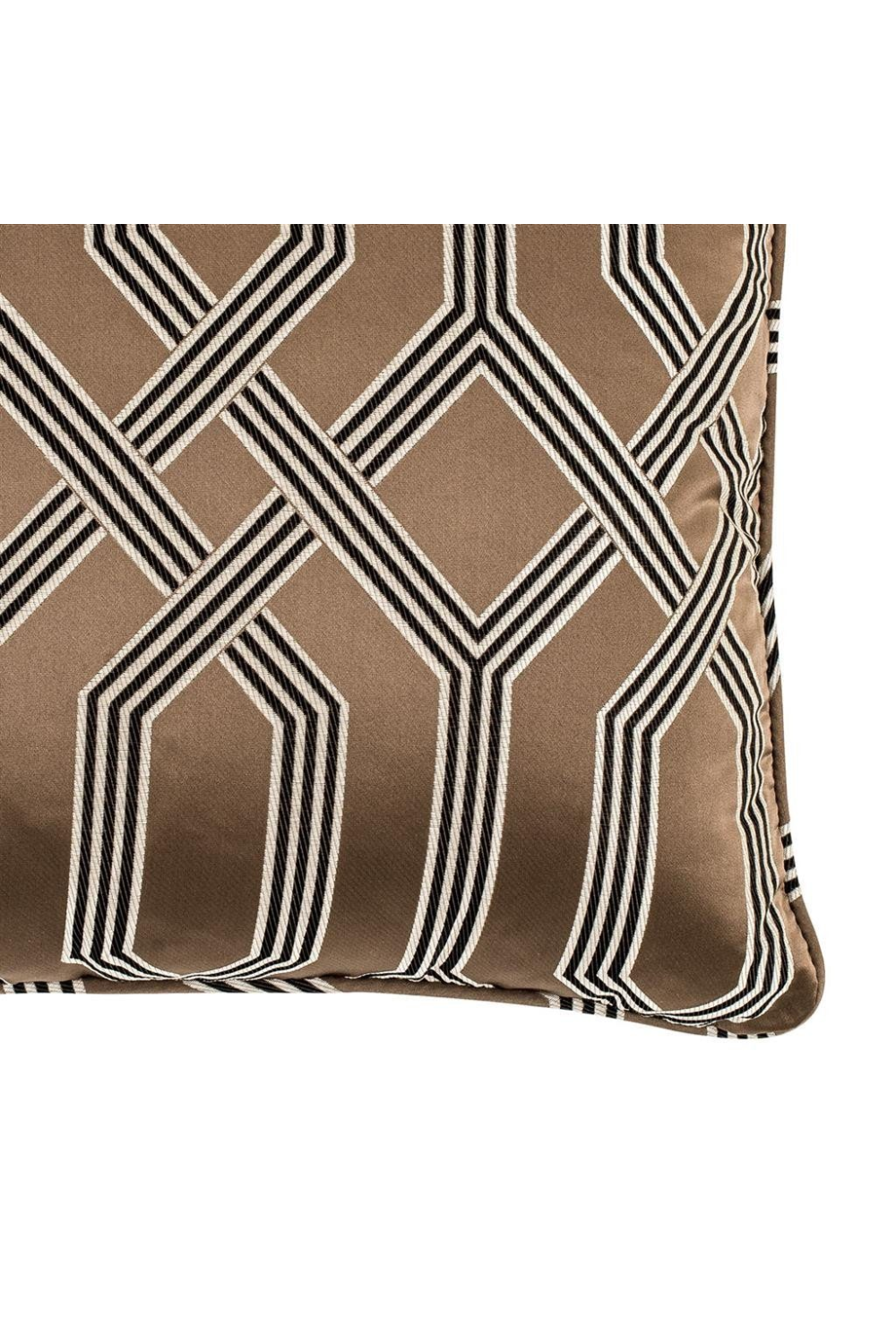 18x18 Boucle Foil Marble With Tassels Square Throw Pillow Ivory