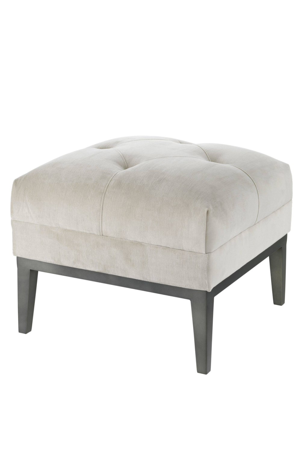 Pebble Gray Tufted Accent Stool Eichholtz Cesare Eichholtz - OROA