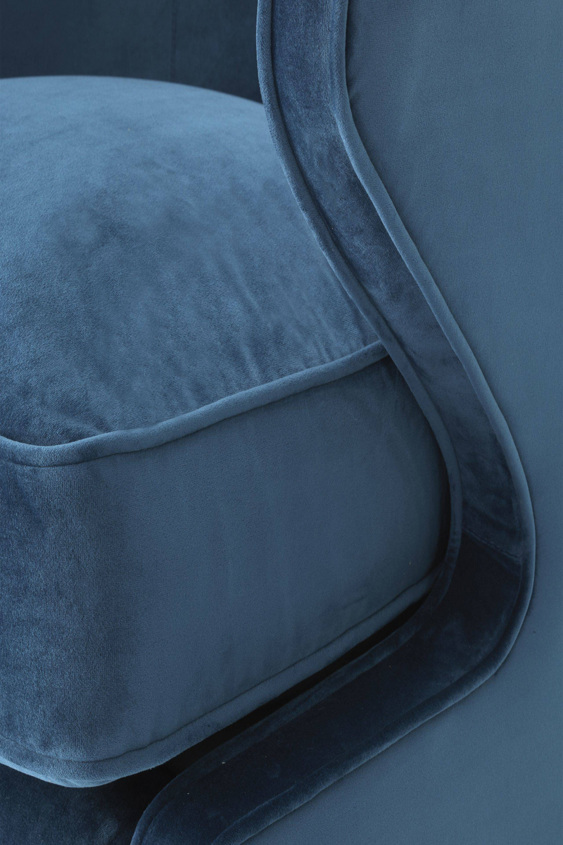 Blue Velvet Swivel Chair | Eichholtz Dorset |