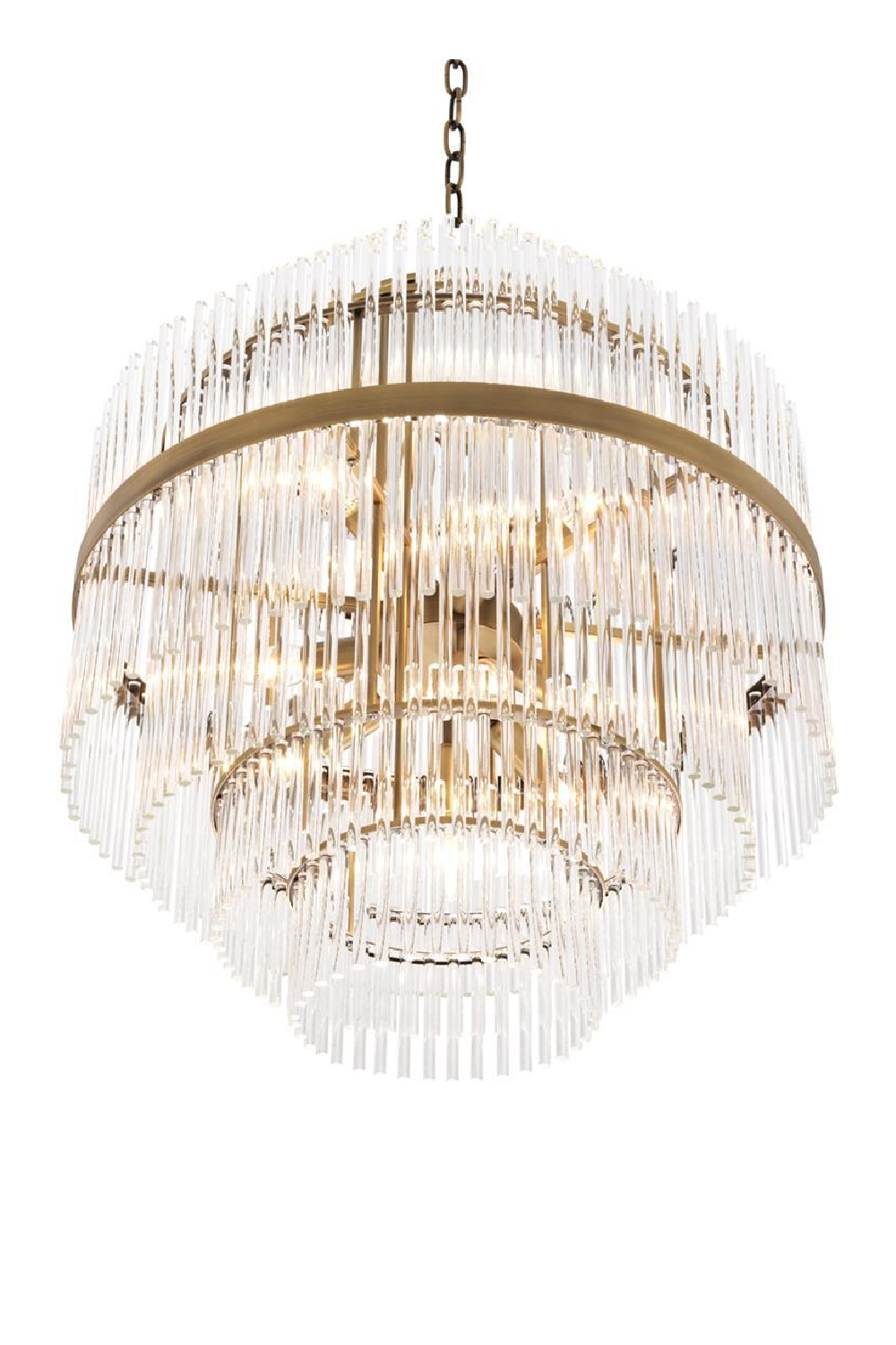 glass layered chandelier