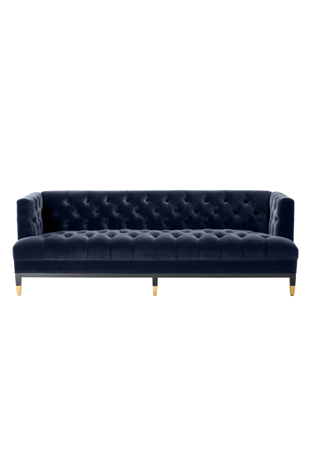 Blue Velvet Tufted Sofa Eichholtz Castelle Eichholtz - OROA