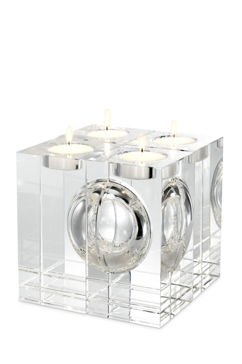 Crystal Glass Tealight Holder (Set of 4) Eichholtz Argenta Eichholtz - OROA