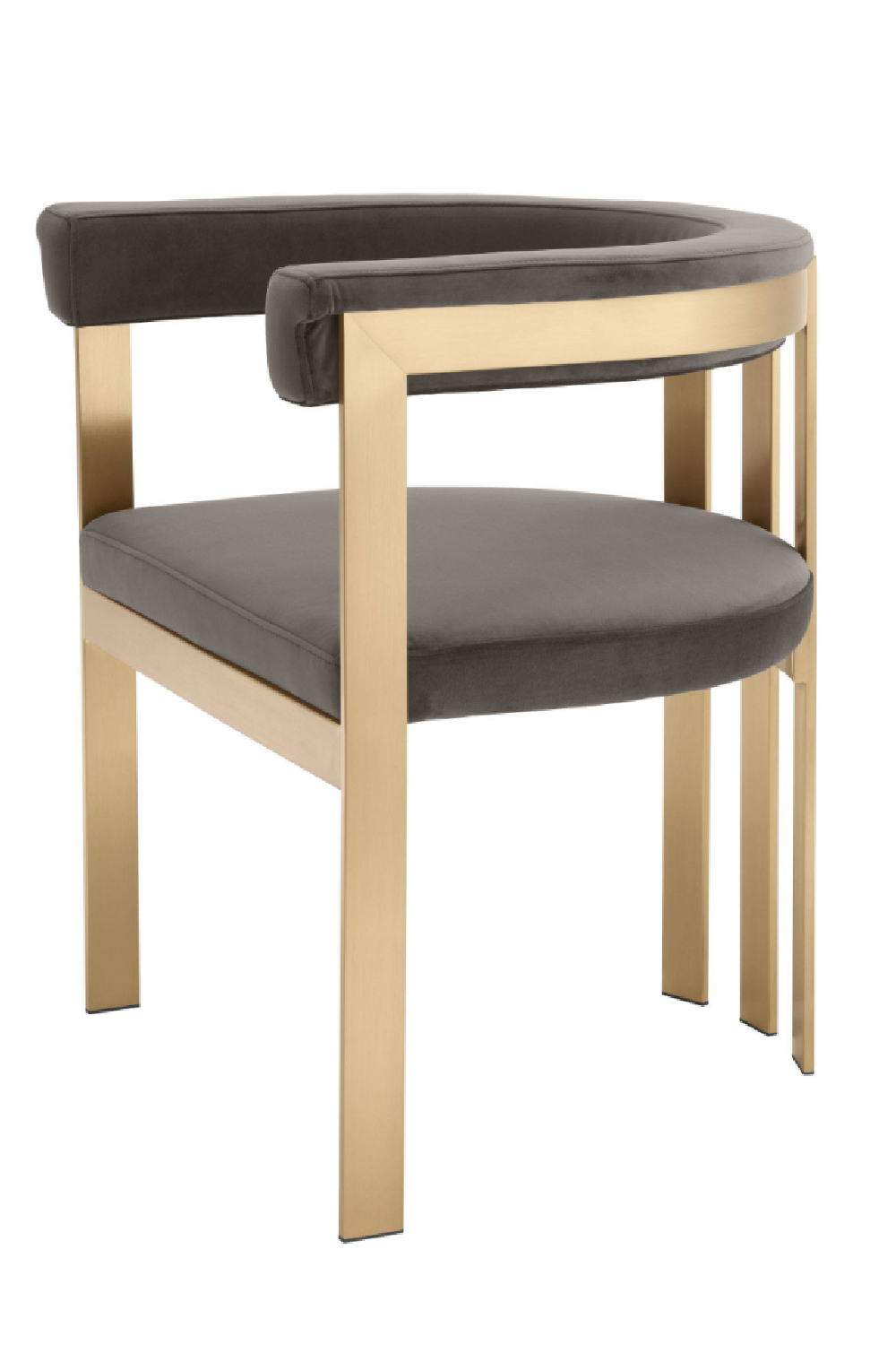 Modern Brass Barrel Dining Chair Eichholtz Clubhouse Eichholtz - OROA